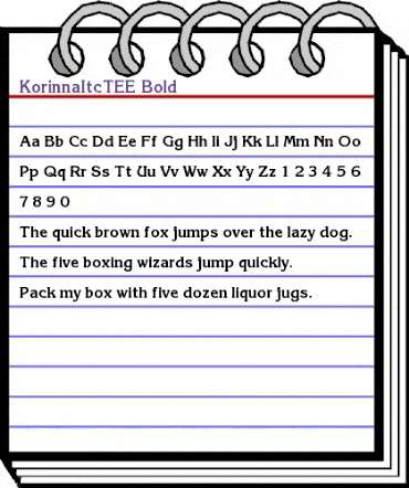KorinnaItcTEE Bold animated font preview KorinnaItcTEE Bold animated font preview
