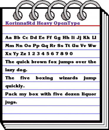 ITC Korinna Std Heavy animated font preview ITC Korinna Std Heavy animated font preview