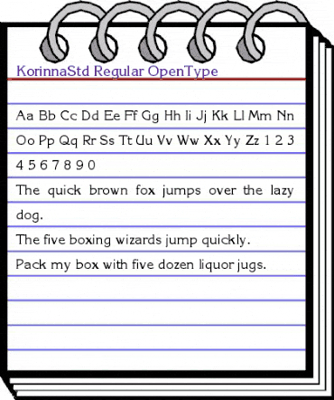 ITC Korinna Std Regular animated font preview ITC Korinna Std Regular animated font preview