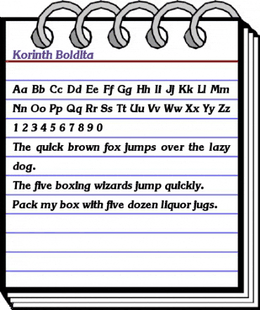 Korinth-BoldIta Regular animated font preview Korinth-BoldIta Regular animated font preview