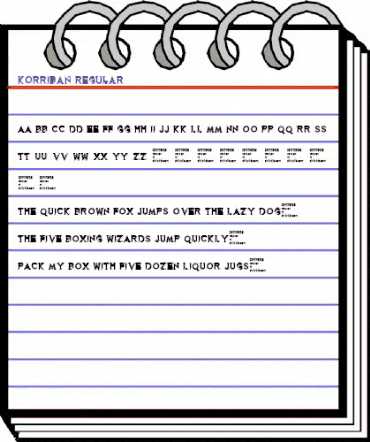 Korriban Regular animated font preview