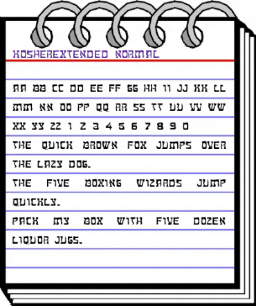 KosherExtended Normal animated font preview