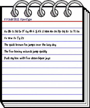 KOSMIK FREE Regular animated font preview