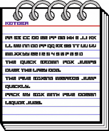 Kotoba Regular animated font preview