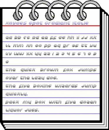Kovacs Spot Gradient Italic Italic animated font preview Kovacs Spot Gradient Italic Italic animated font preview