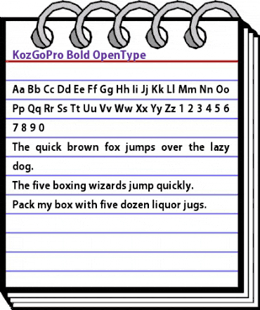 Kozuka Gothic Pro B animated font preview Kozuka Gothic Pro B animated font preview
