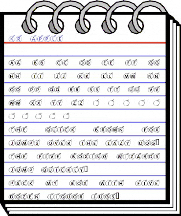 KR Apple Regular animated font preview KR Apple Regular animated font preview