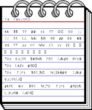 KR Crayons Regular animated font preview