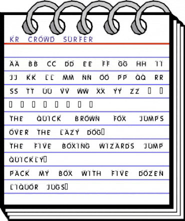 KR Crowd Surfer Regular animated font preview KR Crowd Surfer Regular animated font preview