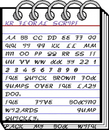 KR Floral Script Regular animated font preview KR Floral Script Regular animated font preview