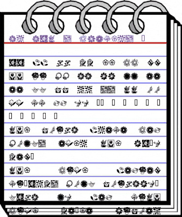 KR Kat's Flowers 2 Regular animated font preview