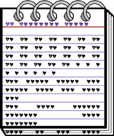 KR Scribble Heart Regular animated font preview