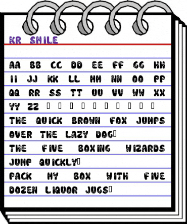 KR Smile Regular animated font preview KR Smile Regular animated font preview