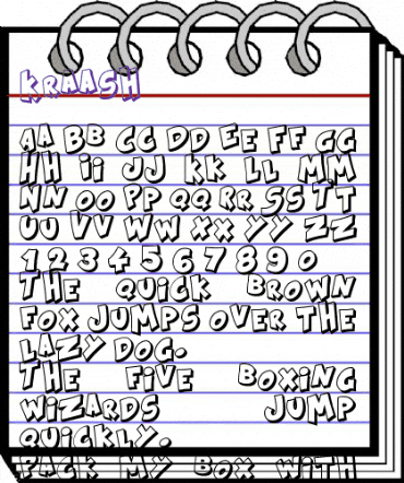 Kraash Regular animated font preview Kraash Regular animated font preview
