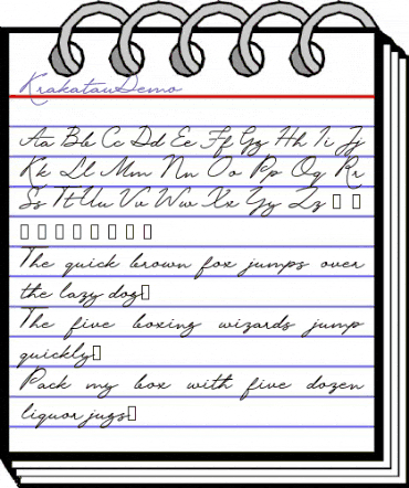 Krakatau Regular animated font preview Krakatau Regular animated font preview