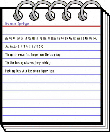 Kramood Regular animated font preview