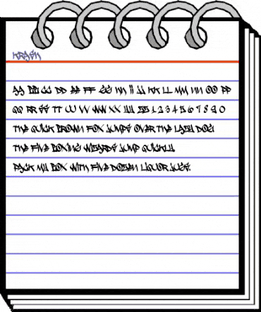 Krash Normal animated font preview Krash Normal animated font preview