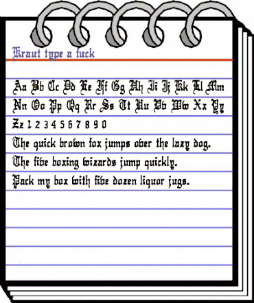 Kraut-type-a-fuck Regular animated font preview