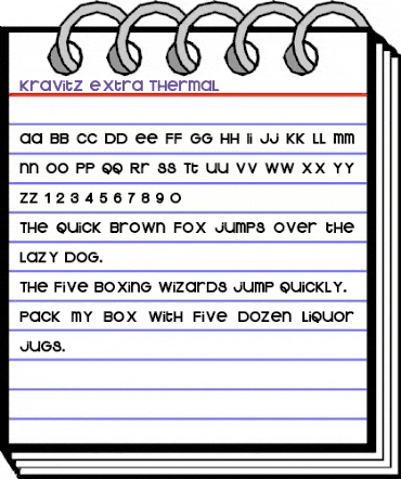 Kravitz Extra Thermal Regular animated font preview Kravitz Extra Thermal Regular animated font preview
