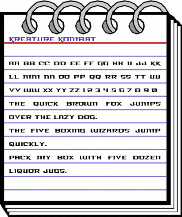Kreature Kombat Regular animated font preview Kreature Kombat Regular animated font preview