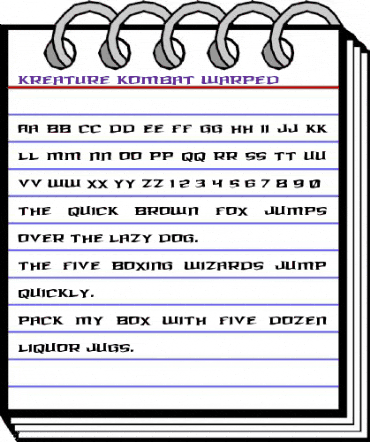 Kreature Kombat Warped Regular animated font preview Kreature Kombat Warped Regular animated font preview