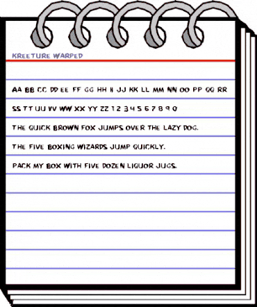 Kreeture Warped Warped animated font preview Kreeture Warped Warped animated font preview