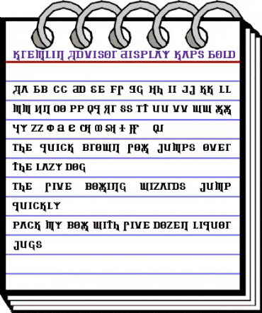 Kremlin Advisor Display Kaps Bo Bold animated font preview Kremlin Advisor Display Kaps Bo Bold animated font preview