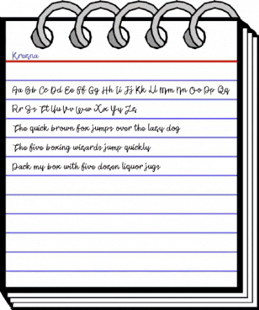 Krezna Regular animated font preview Krezna Regular animated font preview
