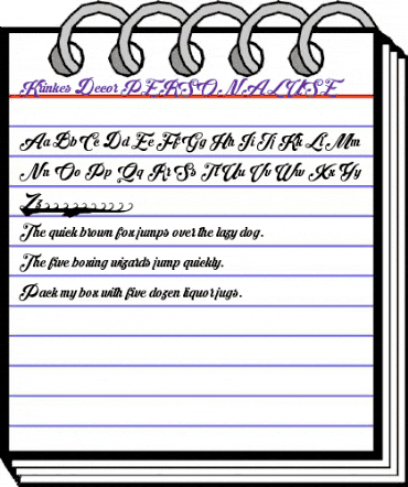 Krinkes Decor PERSONAL USE Regular animated font preview