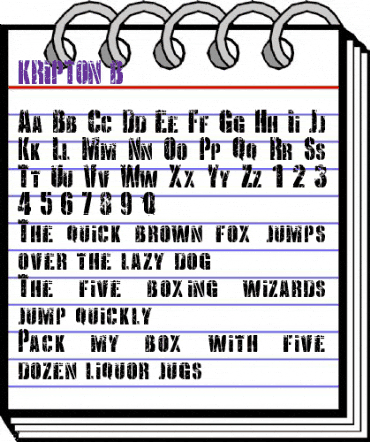KRIPTON B Regular animated font preview KRIPTON B Regular animated font preview