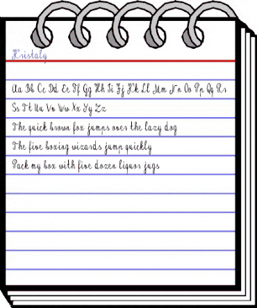 Kristaly Regular animated font preview Kristaly Regular animated font preview