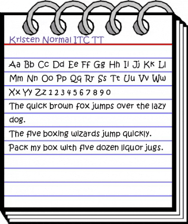 Kristen Normal ITC TT Regular animated font preview Kristen Normal ITC TT Regular animated font preview