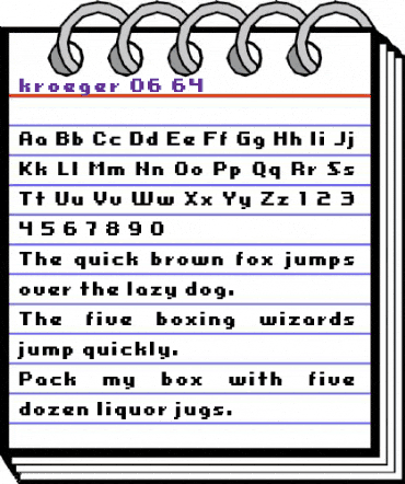 kroeger 06_64 Regular animated font preview kroeger 06_64 Regular animated font preview