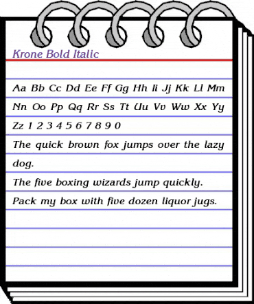 Krone Bold Italic animated font preview Krone Bold Italic animated font preview