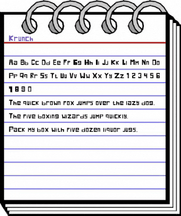Krunch Regular animated font preview