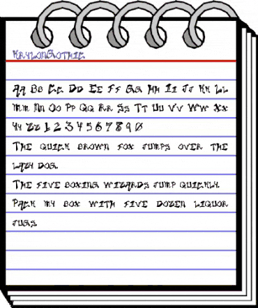 KrylonGothic Regular animated font preview