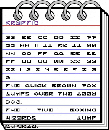 Kryptic Regular animated font preview Kryptic Regular animated font preview
