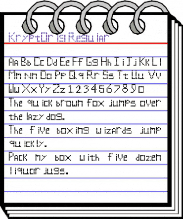 KryptOrig Regular animated font preview KryptOrig Regular animated font preview