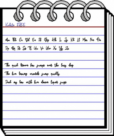 Kubite FREE Regular animated font preview