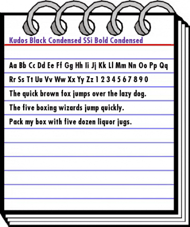 Kudos Black Condensed SSi Bold Condensed animated font preview