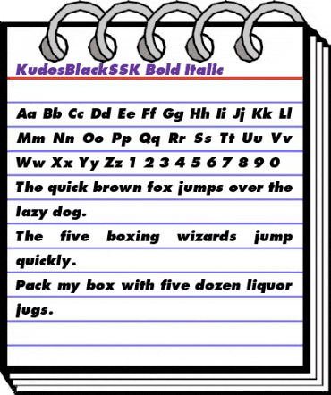 KudosBlackSSK Bold Italic animated font preview KudosBlackSSK Bold Italic animated font preview
