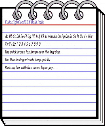 KudosLightCondSSK Bold Italic animated font preview KudosLightCondSSK Bold Italic animated font preview