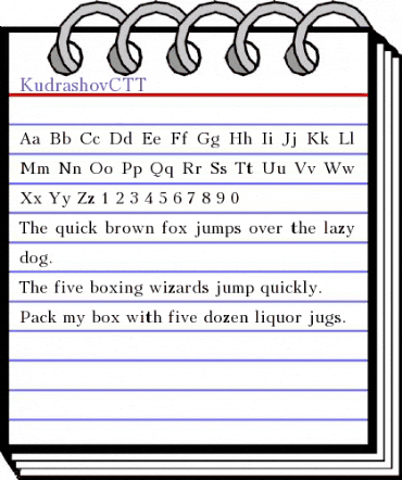 KudrashovC Normal animated font preview