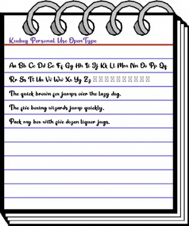 Kuebeg Personal Use animated font preview