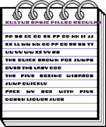 Kultur Basic Filled Regular animated font preview