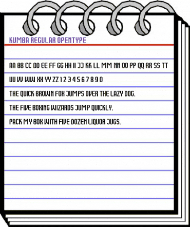 Kumba Regular animated font preview Kumba Regular animated font preview