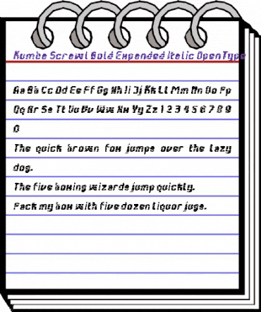Kumba Scrawl Bold Expanded Italic animated font preview Kumba Scrawl Bold Expanded Italic animated font preview