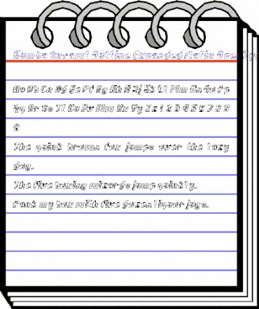 Kumba Scrawl Outline Expanded Italic animated font preview Kumba Scrawl Outline Expanded Italic animated font preview