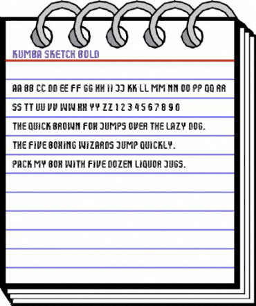 Kumba Sketch Bold animated font preview