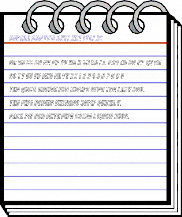 Kumba Sketch Outline Italic animated font preview